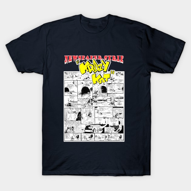 Krazy Kat - Newspaper Strip T-Shirt by enyeniarts